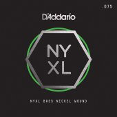 DADDARIO NYXLB075 BAS TEK TEL, NYXL SERİSİ, NİKEL SARIM, .075 GAUGE, - 1