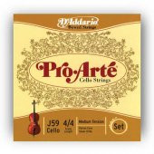 DADDARIO J59 4/4M CELLO TEL SETİ, PRO-ARTE, SCALE 4/4, MEDIUM TENSIO CELLO TEL SET PROARTE 4/4 MED :DADDARIO ABD - 1