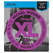 DADDARIO EXL120-7 ELEKTRO GİTAR TEL SETİ, 7 TELLİ, XL, 9-54, NICKEL  String Set For Guitar, DADDARIO EXL120-7 ELEKTRO GİTAR TELİ SET (7 TELLİ GİTAR İÇİN) 0.09-0.54 SUPER LIGHT NICKEL WOUND

7 Strings
Nickel-plated steel
Brilliant and clear sound
Gauges: 0 - 1