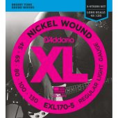 DADDARIO EXL170-5 BAS GİTAR TEL SETİ, XL SERİSİ, 5 TELLİ, 0.45-130,     - 1