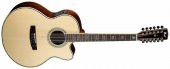 CORT CJ10X12NAT E.AKUSTİK GİTAR, 12 TELLİ JUMBO CUTAWAY, NATÜREL,  E.akustik Gitar 12 Telli Jumbo Fıshman Cutaway Gitar(Abalone) - 1