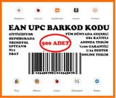 500 ADET GTİN EAN UPC BARKOD KODLARI - GS1 KAYITLI - 1