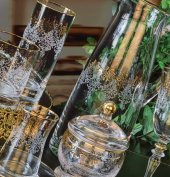 Canba Elegance Altın Renk Cam Sofra ve Çeyiz Seti - 1