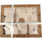 İpeksi Organik 11 Parça Bebek Hastane Çıkışı Kız-Erkek Krem - 2