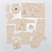 İpeksi Organik 11 Parça Bebek Hastane Çıkışı Kız-Erkek Krem - 3