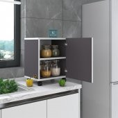 Kenzlife mutfak dolabı mine 048*030*032 gri kapaklı tekerlekli banyo evrak ofis kitaplık ayakkabılık kiler - 7