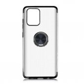 Galaxy S10 Lite-A91 Yüzüklü Standlı Köşeleri Renkli Şeffaf Kılıf thumbnail 5