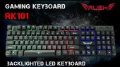 Rush Rk101 Siyah Mekanik Hisli Işıklı Oyuncu Klavyesi Gamer - 1