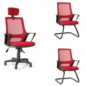 Ofis fileli müdür ve misafir koltugu takım - 1