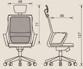Ofis Fileli Müdür Koltuğu Çalışma Koltuğu - 3