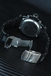 Mavi Kadranlı Siyah Renk Silikon Kordonlu Dijital ve Analog Spor - 2