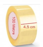 KRL Koli Bandı Şeffaf Bant 45mm x 100 metre 6 adet - 1