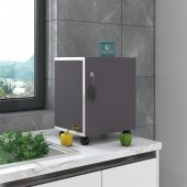Kenzlife mutfak dolabı zehra 048*030*032 gri kilitli tekerlekli banyo evrak ofis kitaplık ayakkabılık kiler - 5