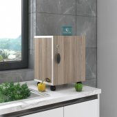 Kenzlife mutfak dolabı zehra 048*030*032 crd kilitli tekerlekli banyo evrak ofis kitaplık ayakkabılık kiler - 9