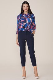 PANTOLON BAYAN 1695 LACİVERT - 1