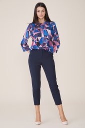 PANTOLON BAYAN 1695 LACİVERT - 4
