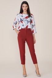 PANTOLON BAYAN BİLEKTE SORALLİNE 1695 KİREMİT - 1