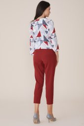 PANTOLON BAYAN BİLEKTE SORALLİNE 1695 KİREMİT - 5