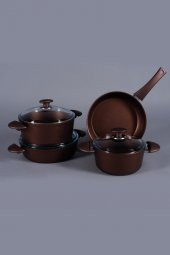 Porland Santino Bronz Tencere Takımı 7 Parça - 1