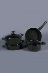 Porland Santino Yeşil Tencere Takımı 7 Parça - 1