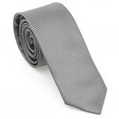 Gri Oxford Model Mendilli Slim Kravat-Brianze MKAS-9 - 1