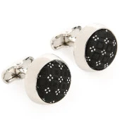 Siyah Kravat Kol Düğmesi Hediyelik Set-Brianze KMK-17 thumbnail 4