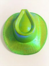 KOVBOY ŞAPKASI HOLOGRAMLI YEŞİL - 1