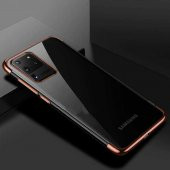 Galaxy S20 Ultra Köşeleri Renkli Kamera Korumalı Şeffaf Kılıf thumbnail 12