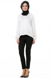 BAYAN PANTOLON ,SORALLİNE,1683,SİYAH, - 1