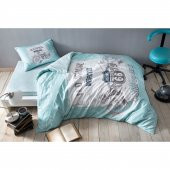 TAÇ TEK KİŞİLİK RANFORCE (%100 PAMUK) NEVRESİM TAKIMI ROUTE - 1