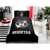 TAÇ TEK KİŞİLİK RANFORCE (%100 PAMUK) LİSANSLI  BJK NEVRESİM TAKIMI BEŞİKTAŞ 3 YILDIZ - 1