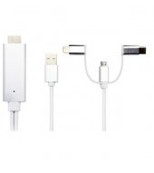 Hdmi Mhl Görüntü Aktarıcı Kablo İOS Android Type-C iPhone Samsung - 1