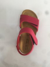 9910-F11  FUŞYA KIZ ÇOCUK MANTAR&DERİ TABAN ANATOMİK SANDALET - 2