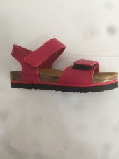 9910-F11  FUŞYA KIZ ÇOCUK MANTAR&DERİ TABAN ANATOMİK SANDALET - 3