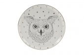 Porland Forest Owl Düz Tabak 20cm - 1