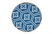 Porland Morocco Desen2 Mavi Düz Tabak 20cm - 1