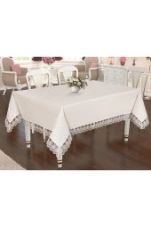 Çeyiz Diyarı Lalezar Masa Örtüsü Krem thumbnail 3