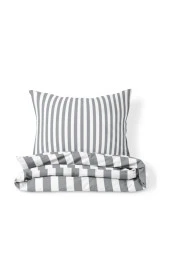 Back To Basics - Gri Çizgili Tek Kişilik Nevresim Takımı - 2