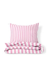 Back To Basics - Pembe Çizgili Tek Kişilik Nevresim Takımı - 2