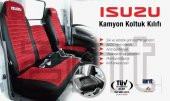 Isuzu NPR-NQR Koltuk Kılıfı Orj. (Bordo-Siyah)1997-2010 Model - 1