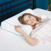 Yüksek Boyun Destekli Ortopedik Yastık Çift Boyun Destekli Visco Yastık - 60x40x14-12cm - 3