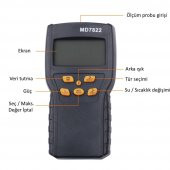 Wellhise MD7822 Dijital Tahıl Nemi Ölçer - 6