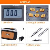 Wellhise MD7822 Dijital Tahıl Nemi Ölçer - 10