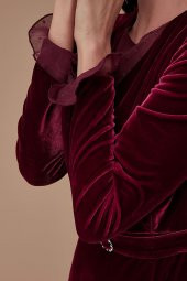 Elbise-Bordo- Kayra-KA-A9-23038-26 - 2