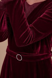 Elbise-Bordo- Kayra-KA-A9-23038-26 - 3
