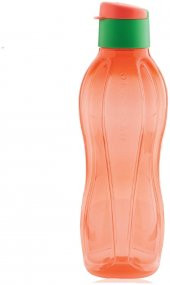 TUPPERWARE suluk   750 ML  EKO ŞİŞE TURUNCU YEŞİL KAPAK - 1