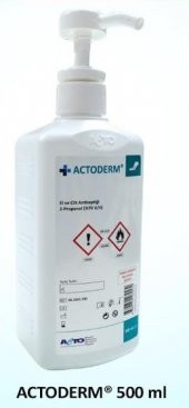 Actoderm El Ve Cilt Dezenfektanı 500mL (Sağlık Bakanlığı Onaylı) - 1