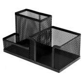3 Bölmeli Metal Perforeli Organizer (SİYAH) - 1
