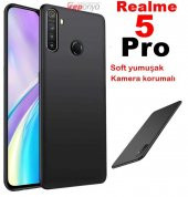 Realme 5 Pro Kamera Korumalı Mat Soft Kalite Silikon Kılıf - 1