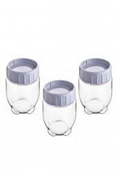 3lü Beyaz Little Bonny Kilitli Saklama Kabı 550 ml - 1